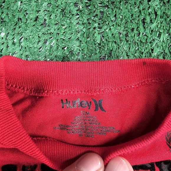 NEW Hurley 12 months long sleeve T shirt boys Red logo long sleeve - Picture 4 of 10